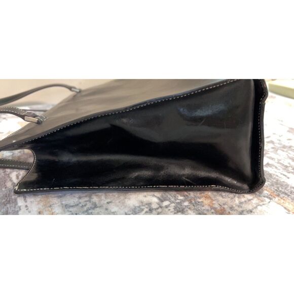 Vintage Kate Spade black patent leather shoulder/tote bag - Picture 5 of 13